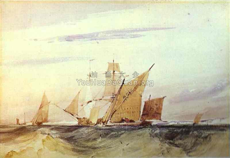 Shipping Off the Coast of Kent - 理查德·帕克斯·伯宁顿